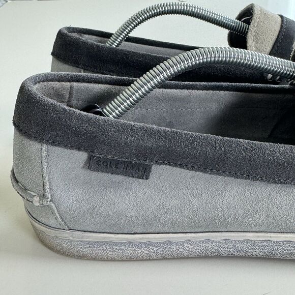 Cole Haan Grand OS Mens Pinch Weekender Penny Loafer Shoes Gray Blue Suede 12M - Picture 4 of 15